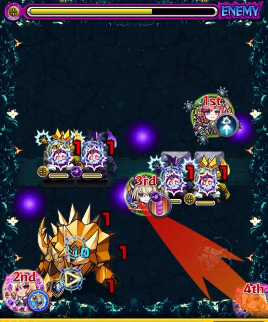 禁忌の獄表20の獄刹那EX
ステージ2−2
攻略画像