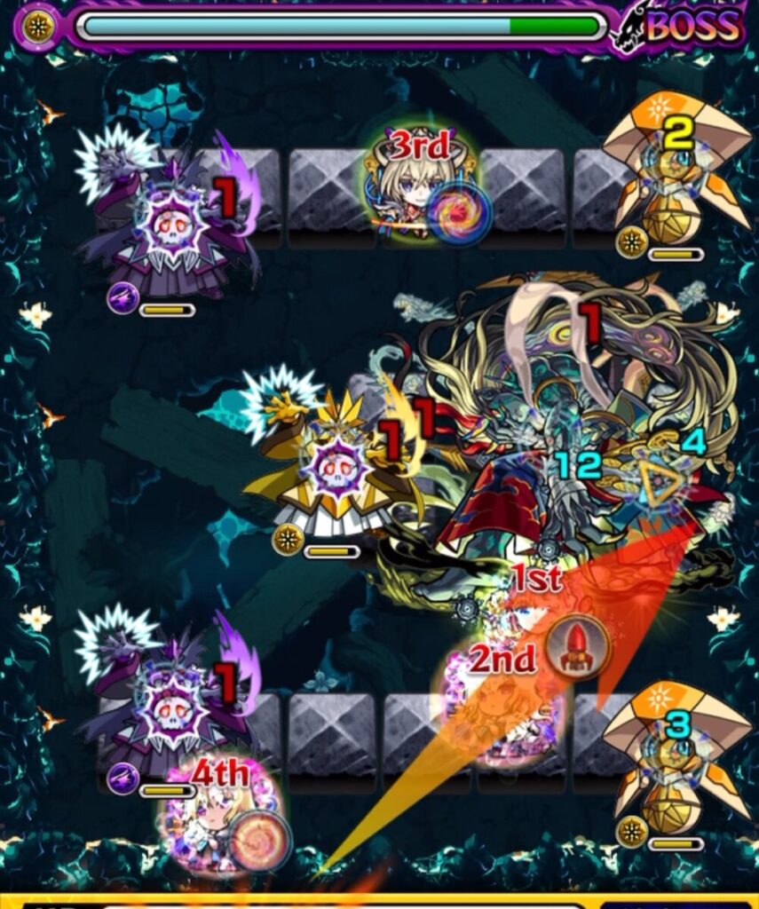 禁忌の獄表20の獄刹那EX
ボスステージ1
攻略画像