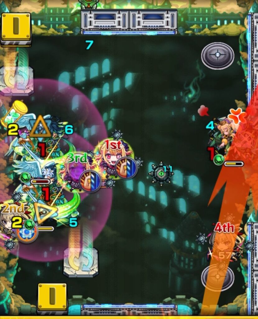 爆絶EXヴァルハラ ステージ3 ゾンビ4体を同時処理したシーン