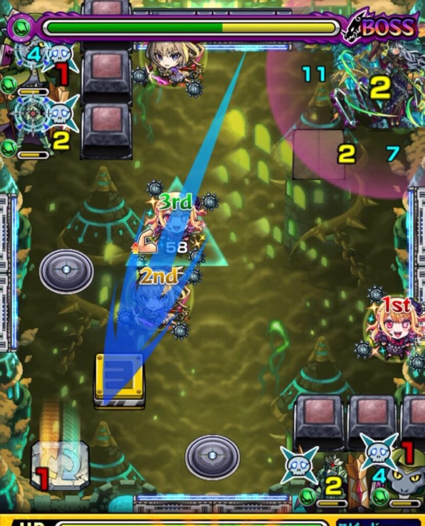 爆絶EXヴァルハラ ボスステージ2ゾンビ聖騎士ペア処理画像