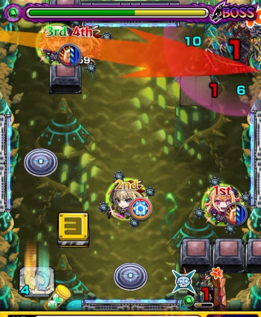 爆絶EXヴァルハラ ボスステージ2ゾンビ聖騎士ペア処理画像