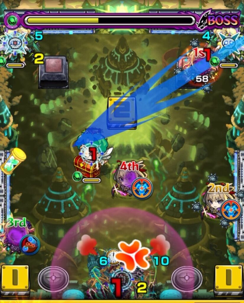 爆絶EXヴァルハラ ボスステージ3ハーチェル・天使攻撃処理画像