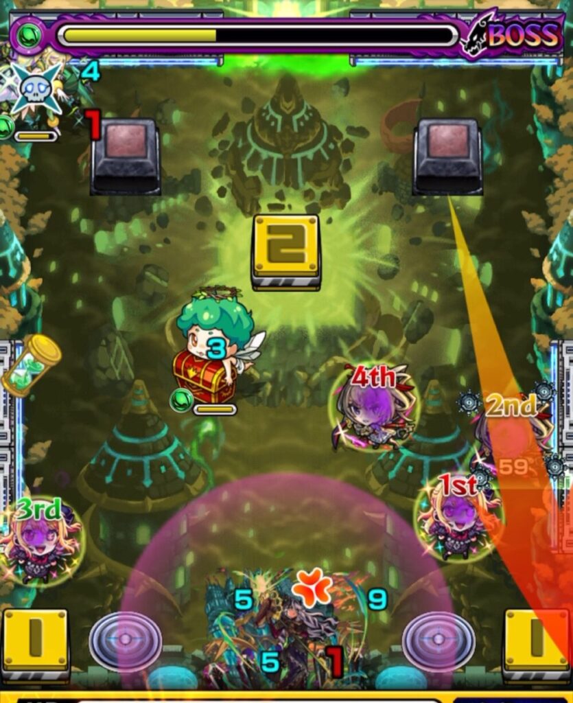 爆絶EXヴァルハラ ボスステージ3ハーチェル・天使攻撃処理画像