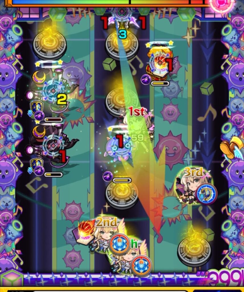 ステージ3の4手目、魔導書を拾って敵を気絶させ、反撃ガンマンを止めて処理している場面のスクリーンショット