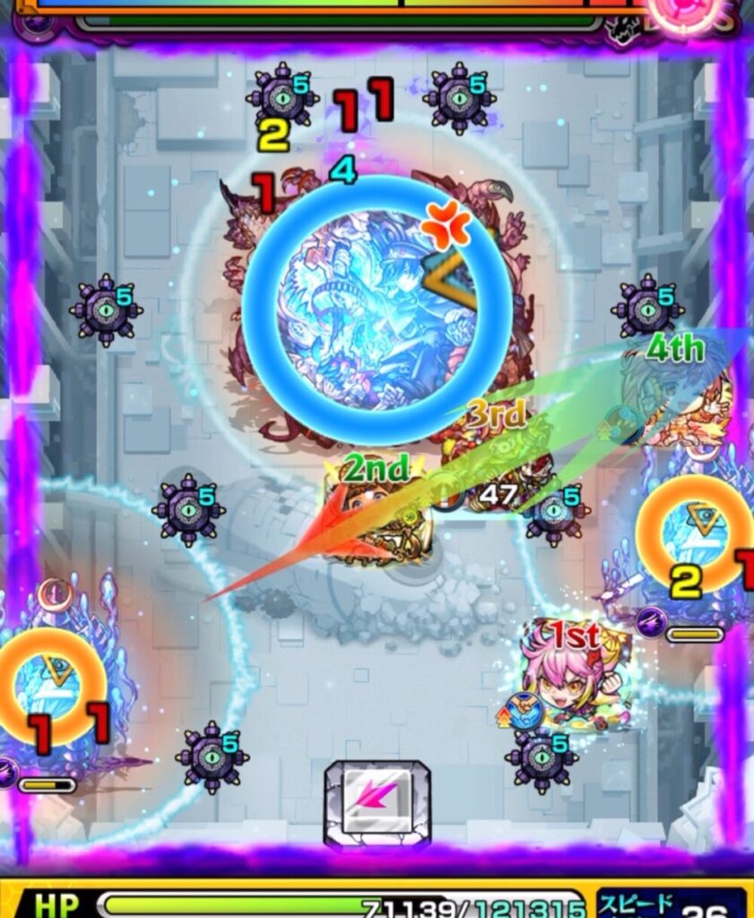 コルロがボス経由でサンダルフォンの友情を誘発しボスにダメージ。続いてラーがムラマサ経由でボスを攻撃し、撃破に成功したステージ突破シーン。