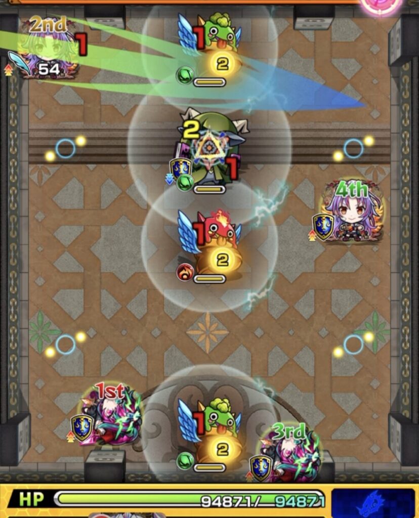 覇者の塔33階（3rdシーズン）ステージ3の2手目。上段に残ったゾンビを正確に攻撃し、蘇生前に処理してステージを突破した場面。