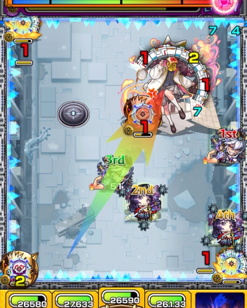 破界の星墓 ラブの星墓 ステージ3の2手目でリンネ編成を使用し、かちリン処理と中ボスへの攻撃を同時に行う立ち回り解説
