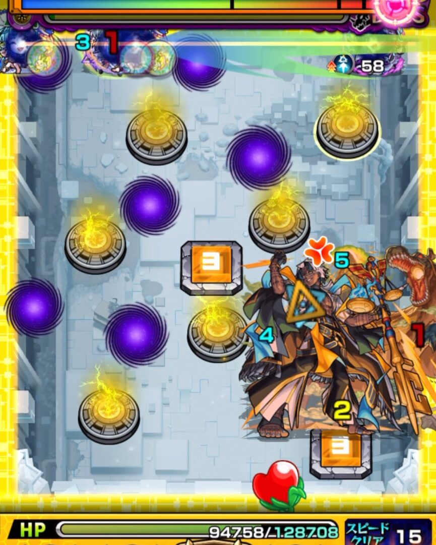 感染ウィルスを解除しつつコピー友情でボスを削り切り、ボスステージ2を突破した場面。