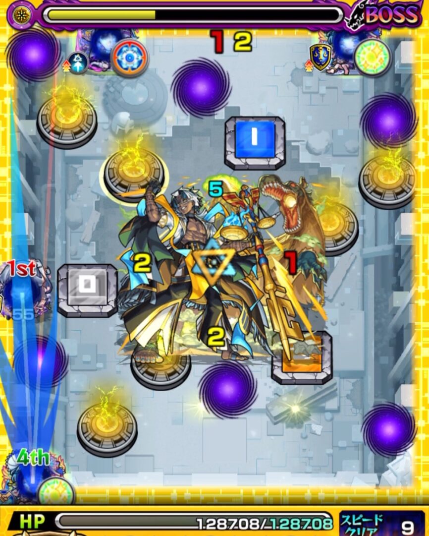 ラファエルαに触れて感染ウィルスを解除し、コピー友情でボスに大ダメージを与えた場面。