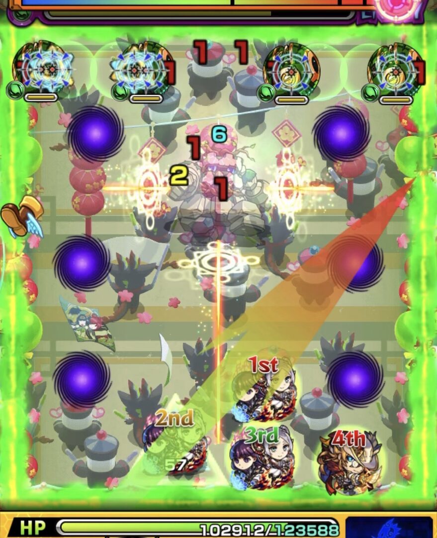 ステージ1でセンサーに触れて弱点を出現させ、ギャラクシーとのあいだに挟まって中ボスを撃破する場面