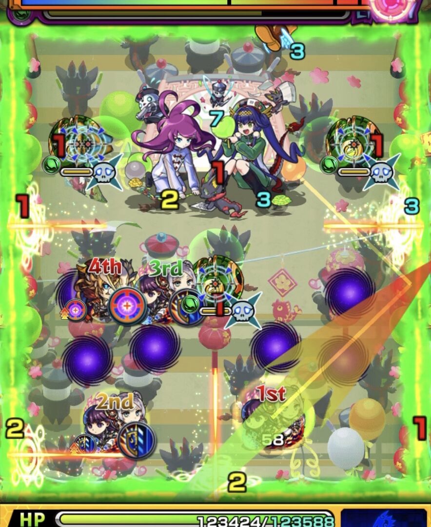 ステージ3でセンサーに触れ、中ボスとギャラクシーのあいだに挟まって大ダメージを与える場面