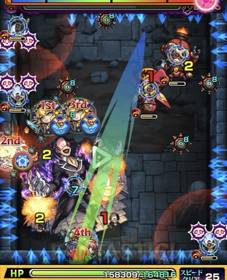 地雷所持でボス弱点を経由しハンシャインとミニバニルを処理しつつボスにダメージを与える立ち回り