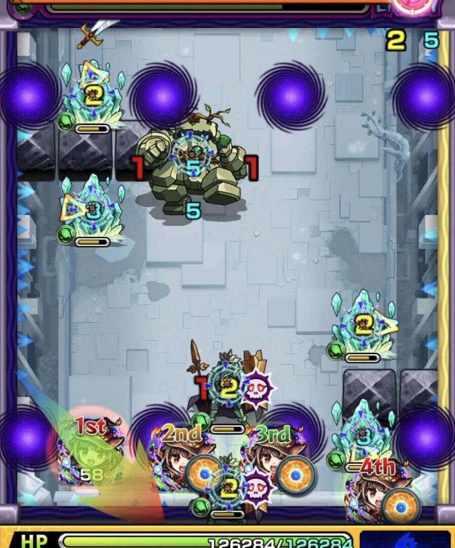 コキュートスの星墓ステージ1の初手で聖騎士を同時処理しクリスタルを防御ダウンさせるルート解説