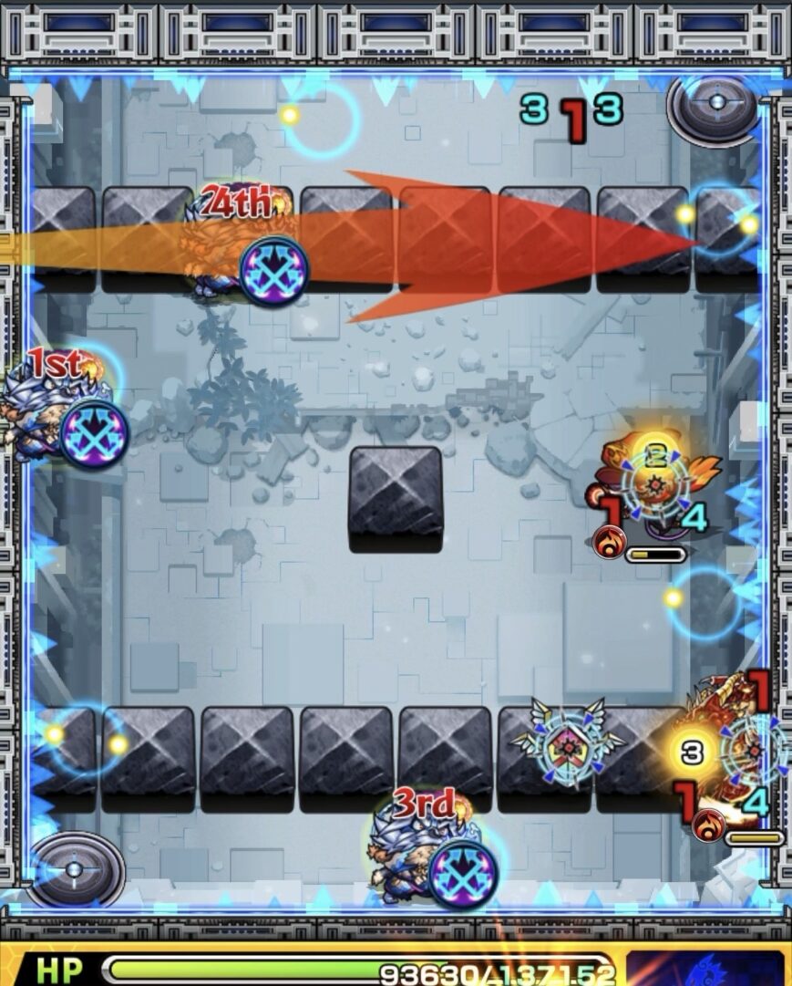 ニギミタマの星墓ステージ2でフォトン回収後に角度がずれてガンマンに当たらなかった場面