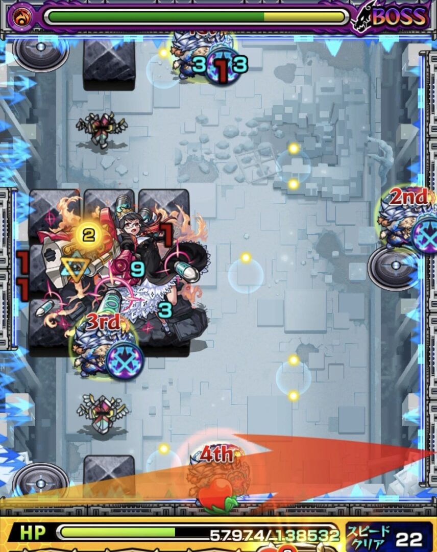 ニギミタマの星墓ボス1でフォトン付与が不足しボスにダメージを与えられなかった場面