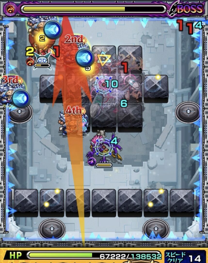 ニギミタマの星墓ボス2でフォトン回収後に挟まりでハンシャインを処理しバハムートが出現した場面