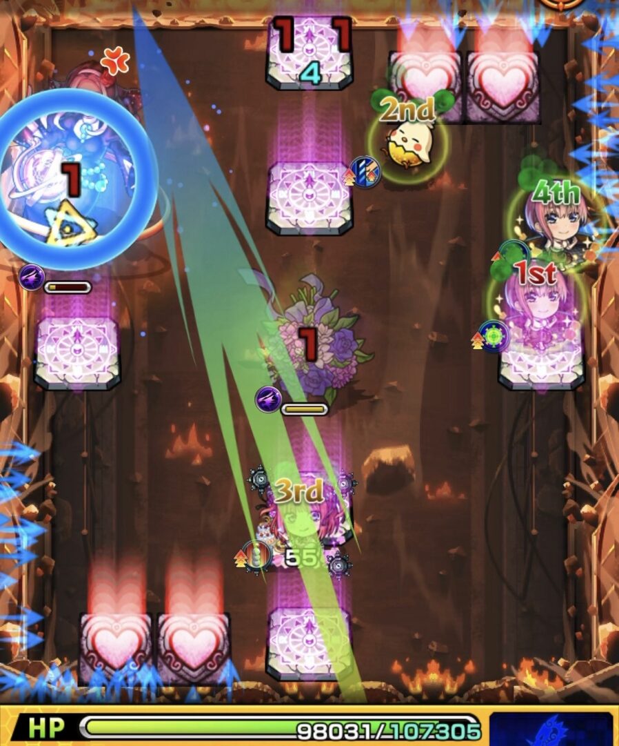 ステージ2で反撃による狂化解除から再付与しダヴィンチの弱点を攻撃して処理した3手目の立ち回り解説画像