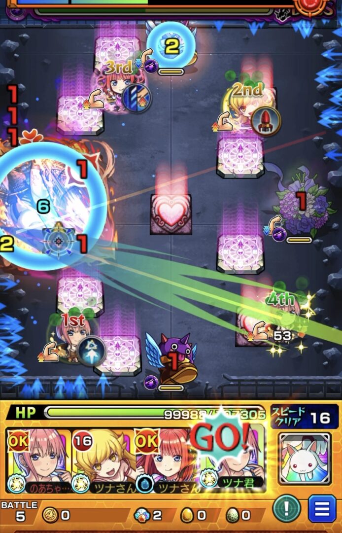 ボス2でSS使用から反撃解除と再狂化を行い加速を活かして弱点攻撃でボスを撃破した3手目の立ち回り解説画像