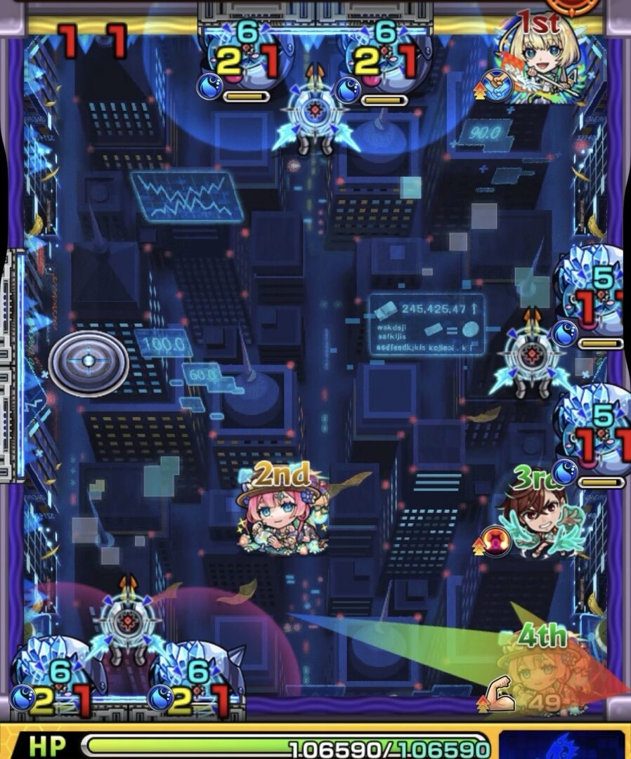 ステージ2の立ち回り解説｜スルーチェンジウォールを調整して右側のかちリンを同時処理した場面