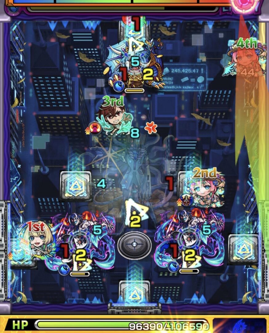 ステージ4の立ち回り解説｜黄壁を下に移動させて攻撃するもグロークランツとウィローにダメージを与えられなかった場面