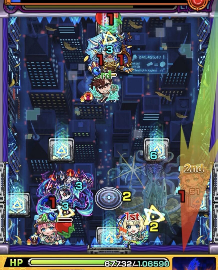 ステージ4の立ち回り解説｜黄壁を右に移動させてグロークランツとウィローを同時処理し中ボスが実体化した場面