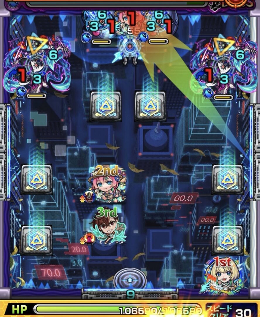 ボス1の立ち回り解説｜配置を活かしてかちリンのあいだに挟まり同時処理した場面