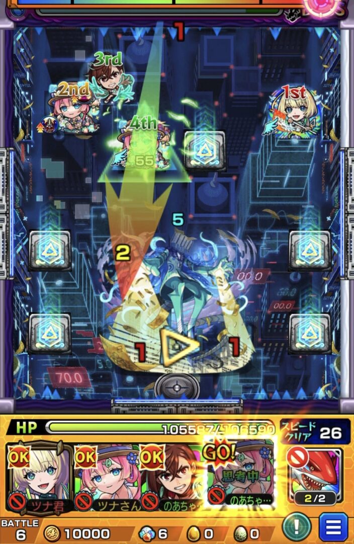 ボス1の立ち回り解説｜マムルαのSSで弱点パネルを踏みながらボスに大ダメージを与えた場面