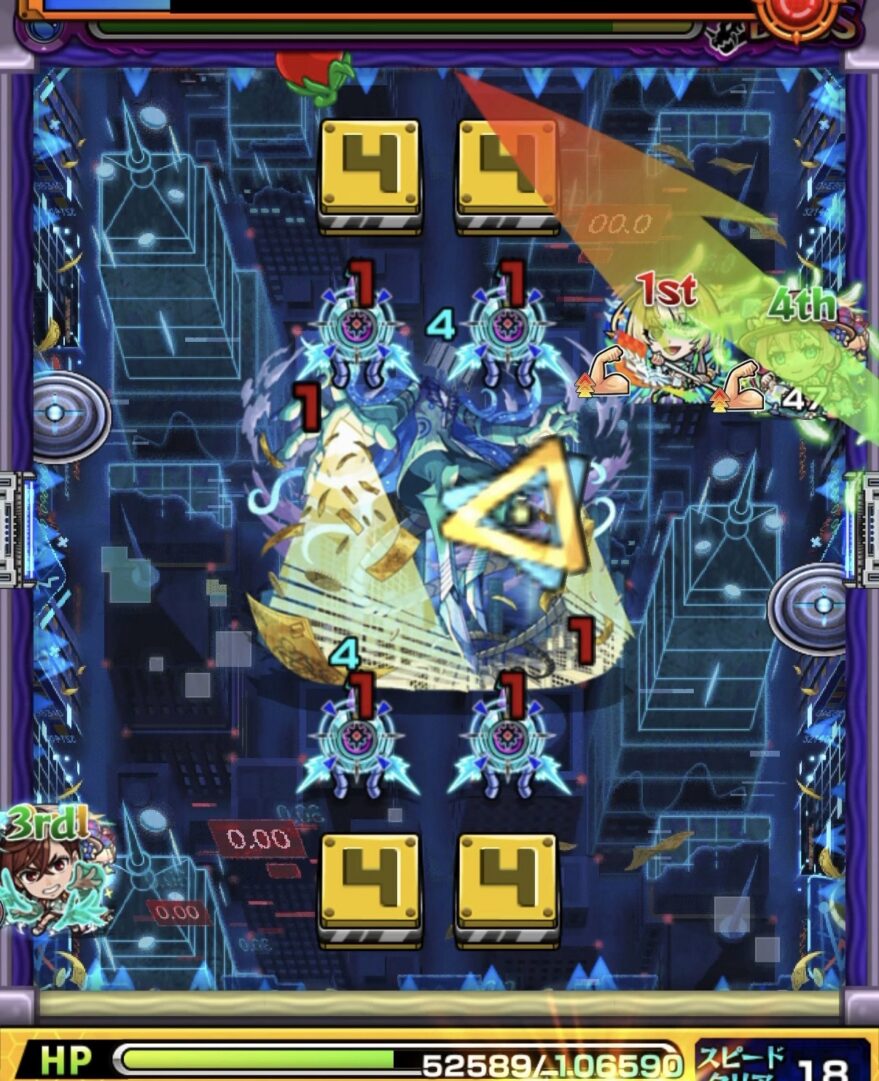 ボス2の立ち回り解説｜マムルαのSSでエナジーを回収し弱点効果アップでボスに大ダメージを与えた場面