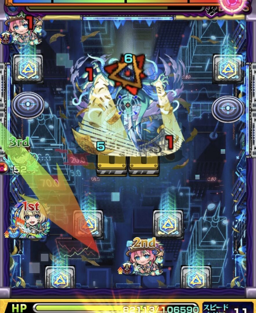 ボス3のフィニッシュ解説｜黄壁を調整し弱点パネルとエナジー回収でボス弱点を捉えて撃破した場面