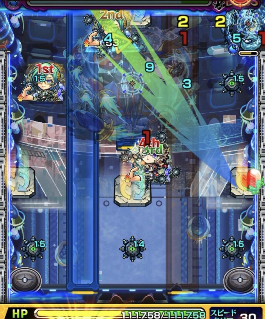 モンスト黎絶デティアカル攻略ボス1の2手目 リドラ処理によりボス実体化を発動させた立ち回り