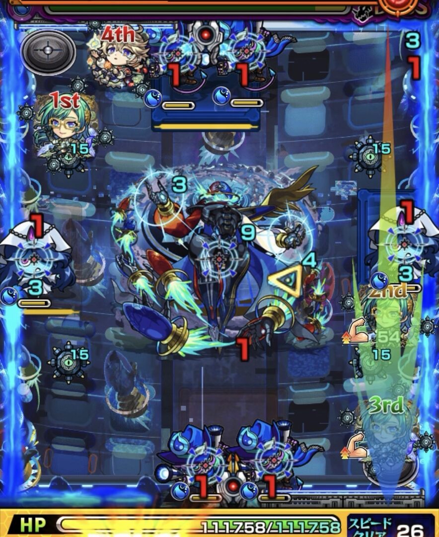 モンスト黎絶デティアカル攻略ボス2の初手 ガンマン高火力対策とゾンビ処理のためのブロック調整