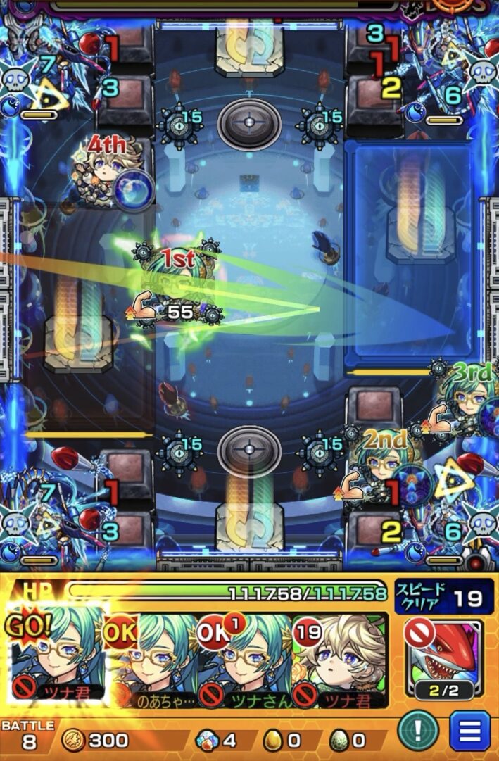 モンスト黎絶デティアカル攻略ボス3の初手 遅延SSでリドラを一掃しボス出現を発動させた立ち回り