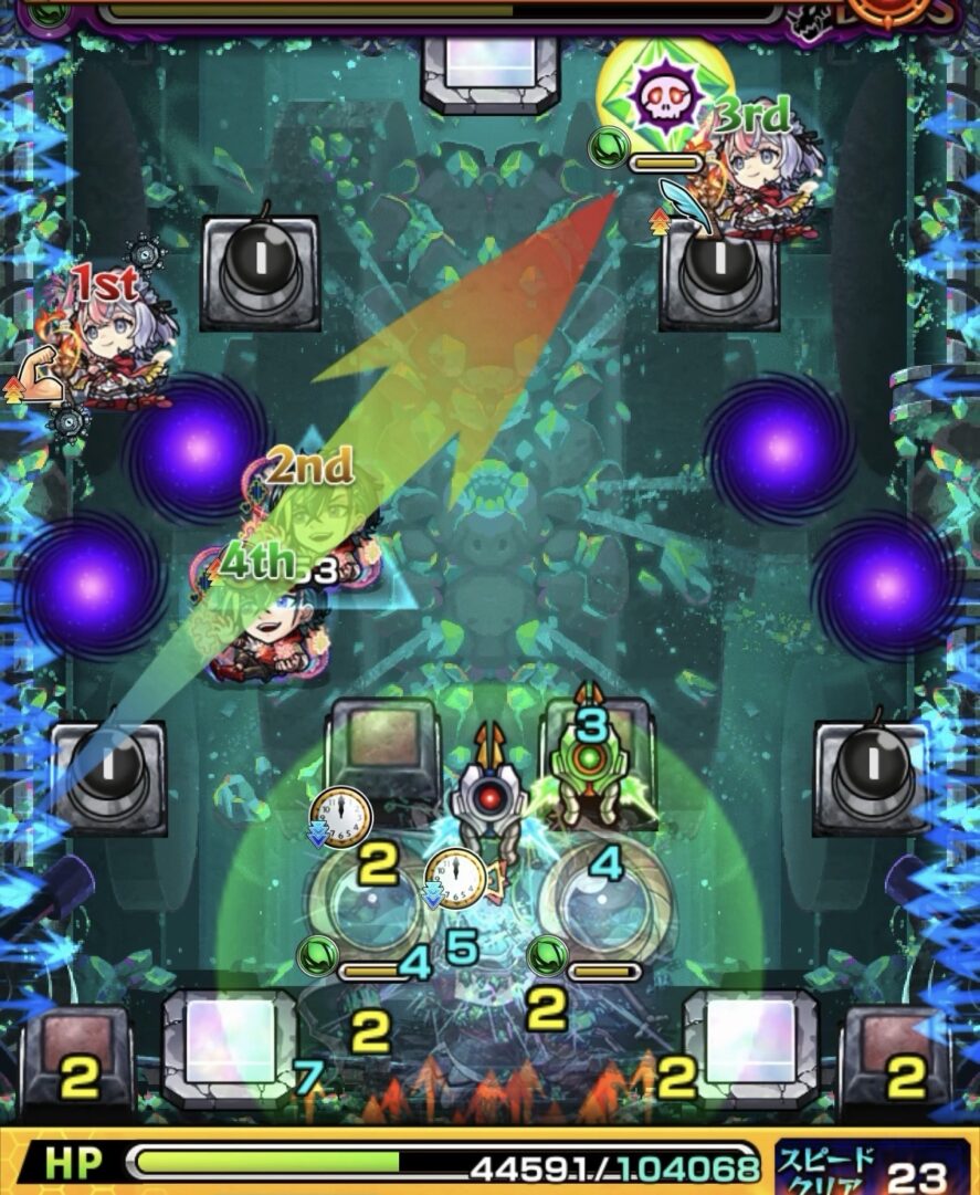 レンジブーストボムが鏡に設置されてしまいボスにダメージを与えられなかった場面