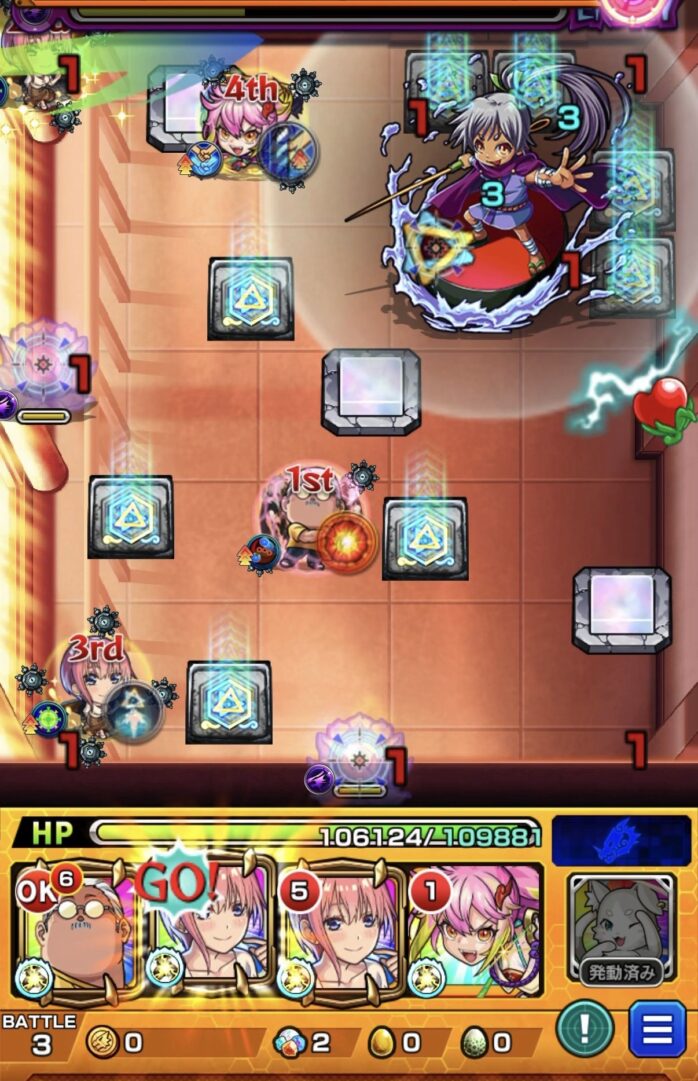 超究極「X(スラー)」ステージ3。透過パネルを3枚踏んでしまい、中ボスが再び透過状態となってダメージを与えられなかった場面。