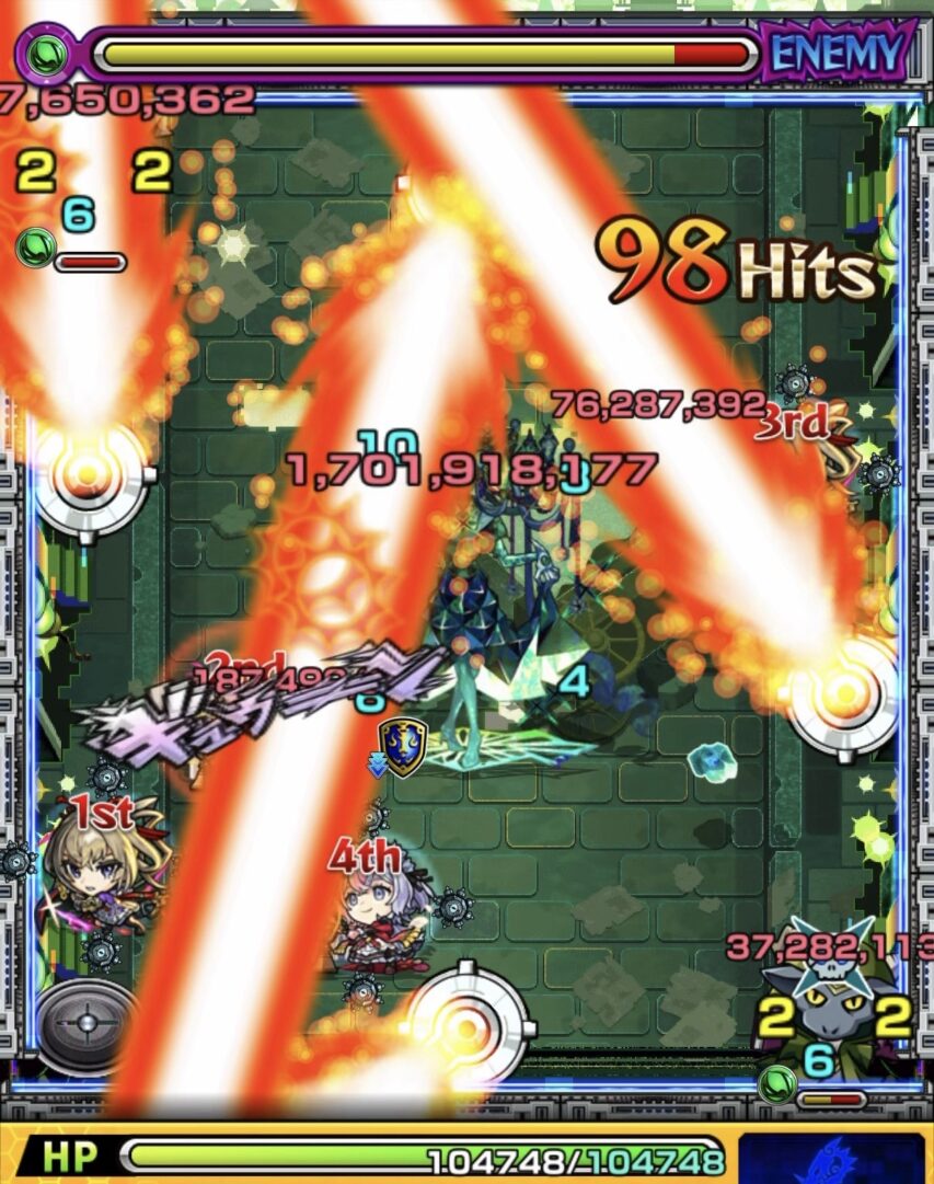 黎絶ロヴァーのステージ4で回転式レーザーベースのレーザーが左上のゾンビに当たり処理した1手目